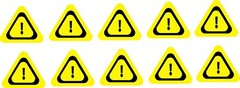 Warning Caution Take Care Work Safety Danger Hot 10 Pack 1.0″ x .85 ” Stickers