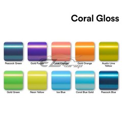 Coral Gloss Gold Green Metallic Sticker Decal Car Vinyl Wrap Sheet Film DIY