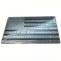 2PCS Black Metal USA Flag Sticker American Car Truck Decal Body Helmet Emblem