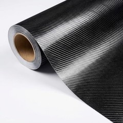 30ft x 5ft Gloss Black 4D Carbon Fiber Vinyl Wrap Film Bubble Air Free 360″x60″