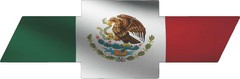 Mexican Flag OVERLAY Decals Stickers for Chevy Bowtie Emblem- 2 U CUT