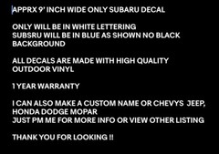 ONLY SUBARUS STICKER DECAL FOR SUBARU FANS WRX STI OUTBACK FORESTER
