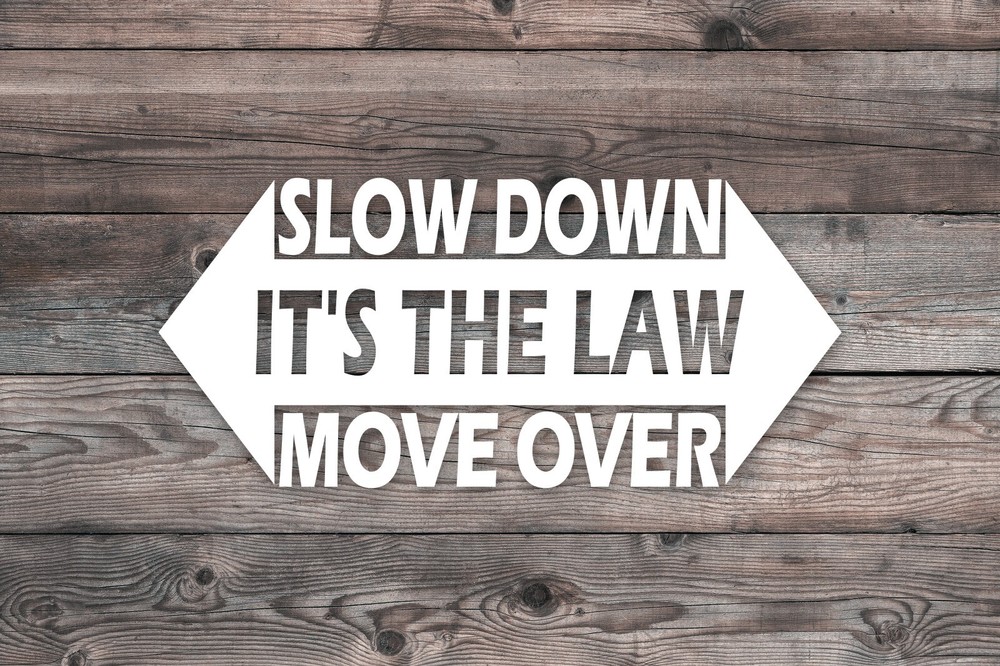 Slow Down Move Over Decal – High-Performance Vinyl Safety Sticker for Vehicles