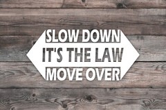 Slow Down Move Over Decal – High-Performance Vinyl Safety Sticker for Vehicles