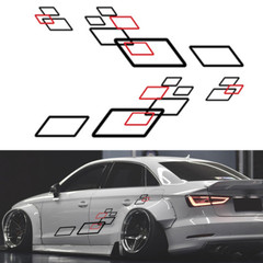 DIY Car Stickers Both Sides Body Vinyl Decals Sports Styling Trim Self-adhesive