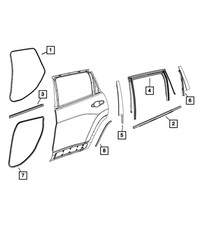 Genuine Mopar B Pillar Applique Right 68102576AC