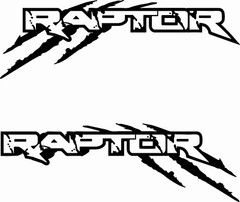 Raptor Scratches Vinyl Decals Fits Bedside Truck Sticker Set