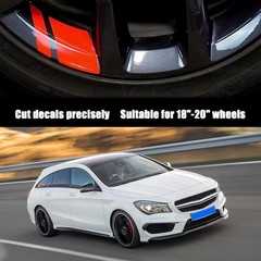 18Pcs Car Wheel Rims Stripes Stickers Reflective Tire Stickers for 18-21″ Wheels