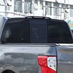 Black Aluminum Rear Window Center Cover plate Trim For Nissan Titan 16-23