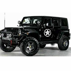 20” Army Star Distressed Vinyl Decal Car Hood Side Body Badge For Jeep Wrangler