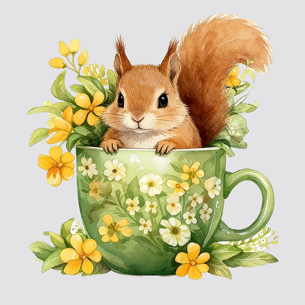 Animals in a Cup Stickers Vinyl Self-adhesive Personalized for Wall Car windows