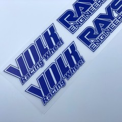 NEW 8pcs JDM Blue Japan Rays Engineering VOLK Racing TE37 Wheel decals sticker