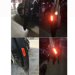 4Pcs Car Door Open Reflective Safety Warning Stickers Red Yellow Decal Tape