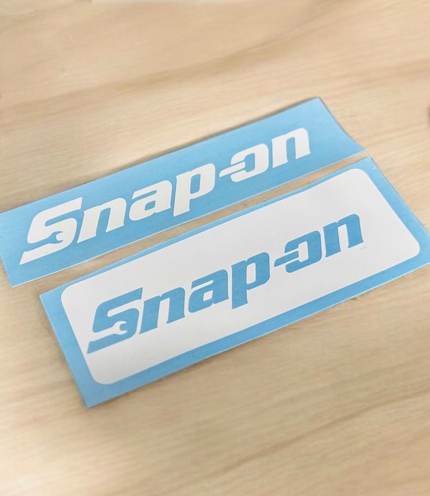 (2) Snap On Tools Premium Vinyl Decal Toolbox, Car, Laptop, Window 6″ wide