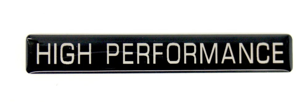 HIGH PERFORMANCE EMBLEM (B) BLACK SATIN