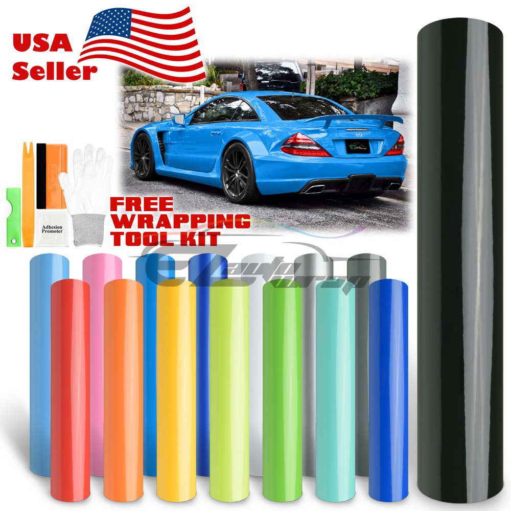 Gloss Glossy Vinyl Car Laptop Auto Wrap Sticker Decal Bubble Free Air Release
