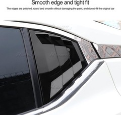 For Nissan Sentra 2024+ Gloss Black Rear Window Louver Vent Shutter Cover Trim