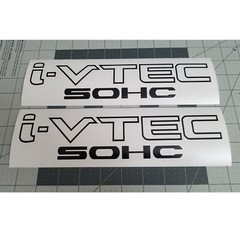 (2x) i-VTEC SOHC ( 10″ x 2.5″) Vinyl Decal Sticker for Honda Accord Civic Si RS