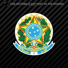 Brazilian Coat of Arms Sticker Self Adhesive Vinyl Brazil flag BRA BR