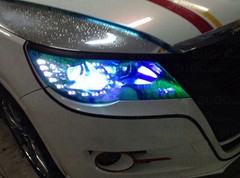 60″x12″ Chameleon Neo Blue Headlight Color Glass/Plastic Lens Tint Film Wrap