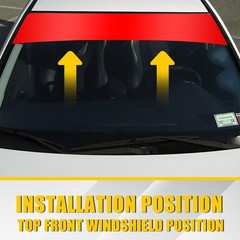 Universal Windshield Banner Vinyl Decal Sun Strip 60″x10″ Gloss Red