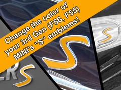 Scuttle & Rear Emblem S Decals for 2014-2021 only MINI Cooper F54 F55 F56 F57