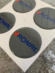 3D print 4 x silicone sticker for hubcaps Ronal hub cap wheel emblem