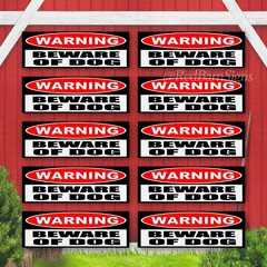 Beware of Dog Warning Sign Bumper Sticker WS425