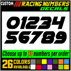 Racing Numbers Vinyl Decal Sticker for Dirt Bike Plate BMX Motocross Car [s3