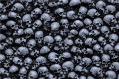 3D Skulls Pile Grey 24×36 Graphic Decal Vinyl Scooter Bike Motorcycle Car Wrap