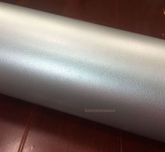 Air Release Silver – Matte Car 3D Leather Grain Texture Vinyl Wrap Sticker AB