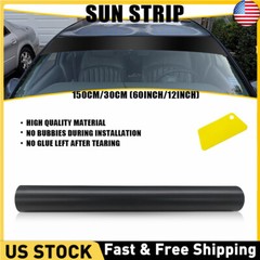 60×12” Window Tint Windshield Sun Visor Vinyl Decal Strip Sticker Matte Black