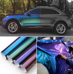 Hot Chameleon Stretch Glossy Satin Chrome Pearl Metal Vinyl Wrap Auto Sticker US