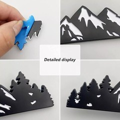 Snow Mountain Tree Decal Emblem for Car Truck Fender Side Door Tailgate Badge
