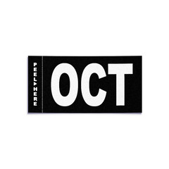 OCTOBER – California License Plate – Legacy Black White Month Sticker CA DMV Tag