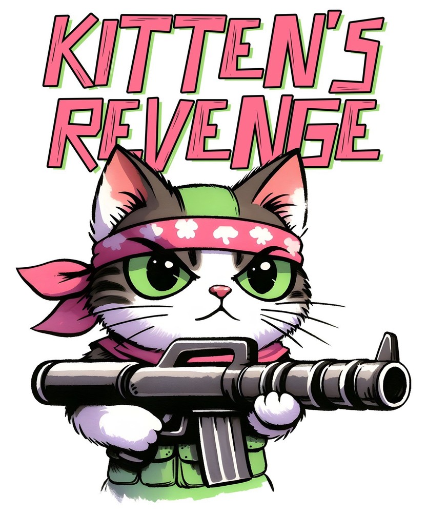 Sarcastic Funny Animal Sticker (3 Inch) Kittens Revenge Headband Military !