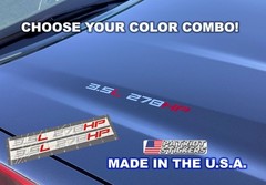 3.5L 278 Horsepower Hood Cowl Stickers, fits 2016-2023 Toyota Tacoma