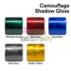 Gloss Camouflage Shadow Camo Royal Blue Car Vinyl Wrap Sticker Decal Film Sheet