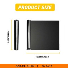 12″X72″ Glossy Headlight Taillight Window Roof Tint Film Light Black Uncut 1-10X