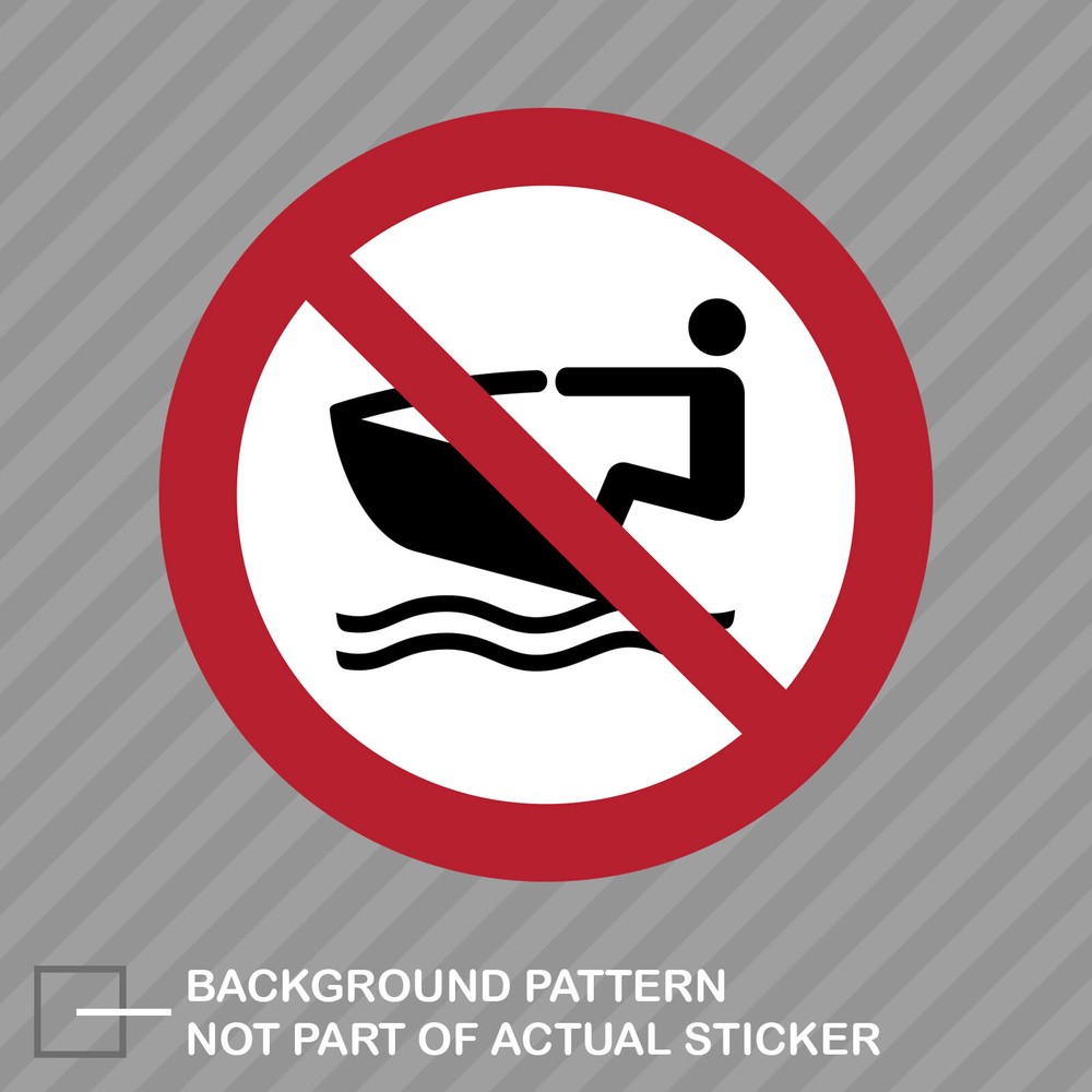P057 No Personal Water Craft Sticker Decal Vinyl iso 7010 iso 3864 hazard