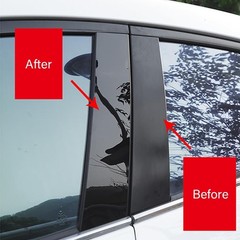 8pcs Black Car Window Center Pillar Stickers for Cadillac CT5 (2020-2023) – Trim