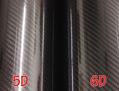 72″ x 60″ Gloss 6D Carbon Fiber Black CF Vinyl Car Auto Wrap Sticker Decals Film
