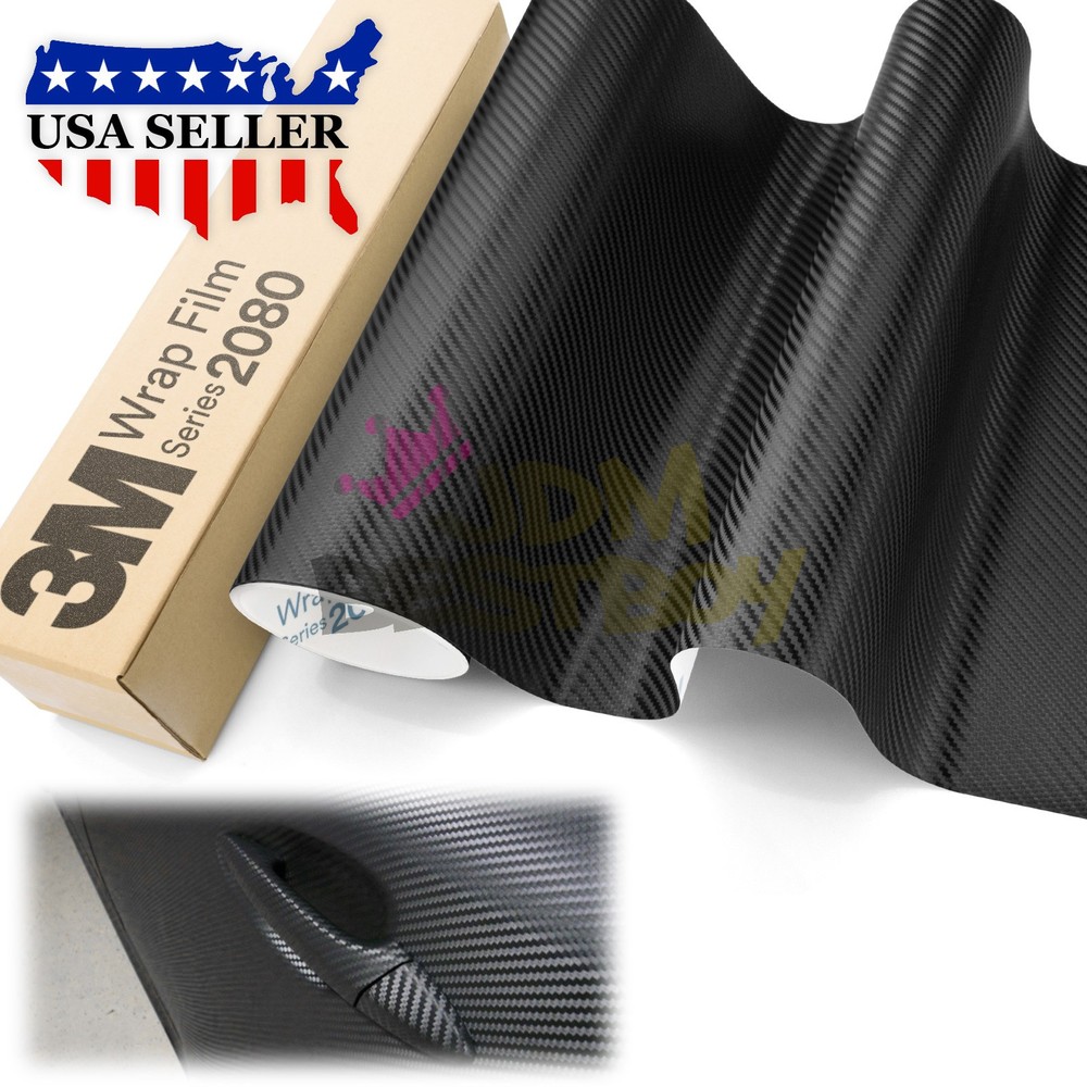 Genuine 3M 2080 Color Gloss Matte Satin Carbon Fiber Vinyl Wrap Film Bubble Free