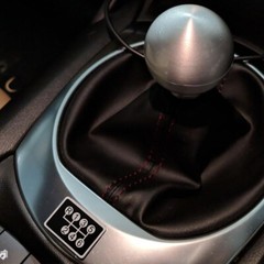 Stick Shift Sticker 6 Speed Manual Transmission Symbol Aluminum Decal Black