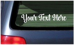 custom window sticker make your own vinyl decal personalized customized cursive