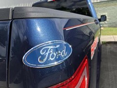 Chroma 41701 Ford Blue Oval Aluminum Domed Bendable Decal Emblem 2″ x 5 1/4″