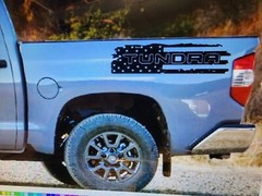 Compatible with Toyota Tundra Vinyl Decals AMERICAN FLAG bedstripe Graphics