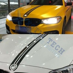 Front Bumper Hood Rear Trunk Racing Strip Car Body Graphic Decal Sticker For BMW