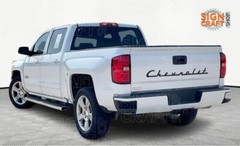 Vintage Chevrolet Decal for Silverado Pickup Truck, Black Vinyl Sticker