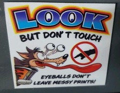 LOOK BUT DON’T TOUCH Reusable 3×3 magnet sign, USA 🇺🇸 made Buy 2, Save 10%